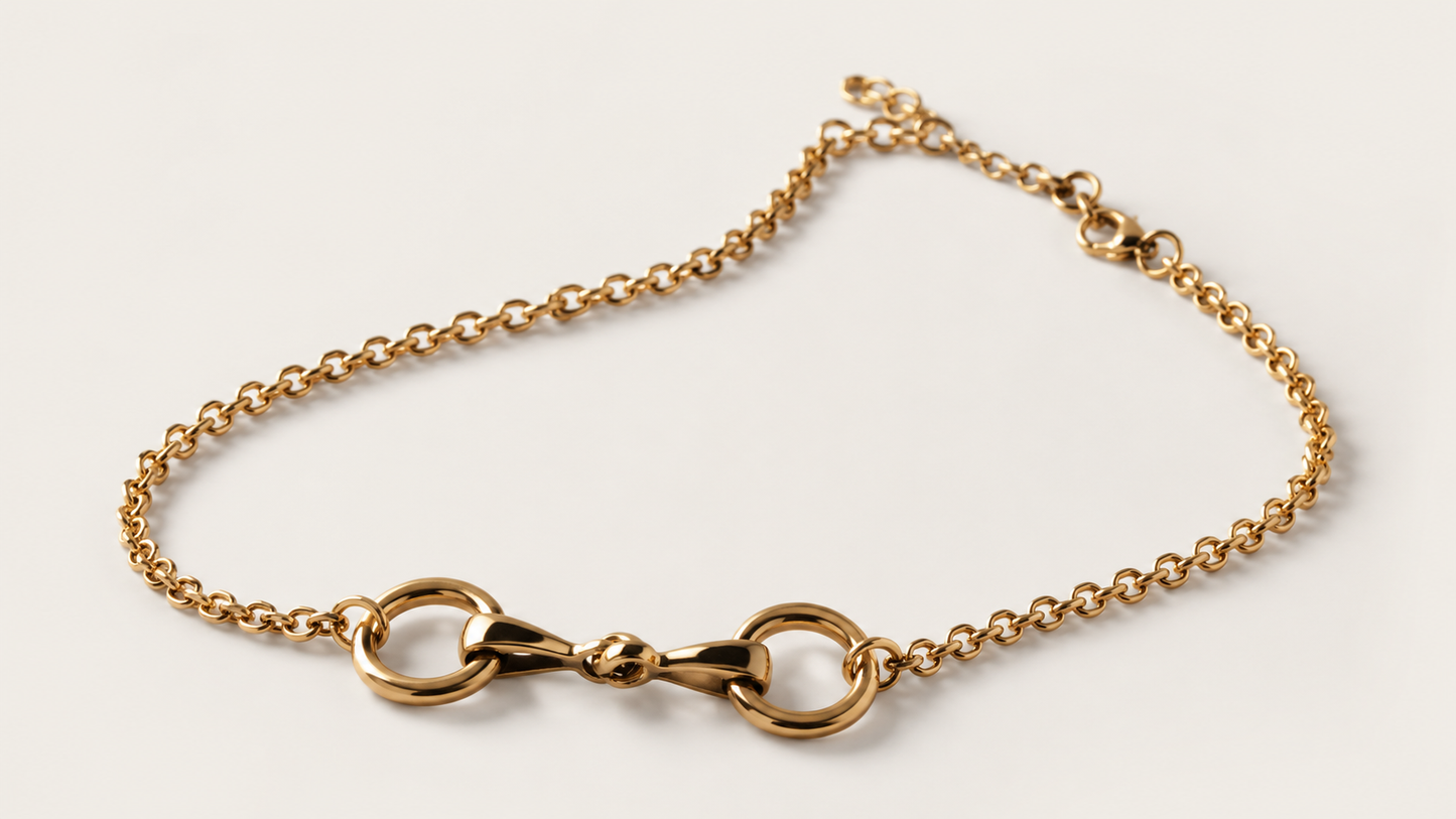 Horse Bit Cuban Chain Necklace