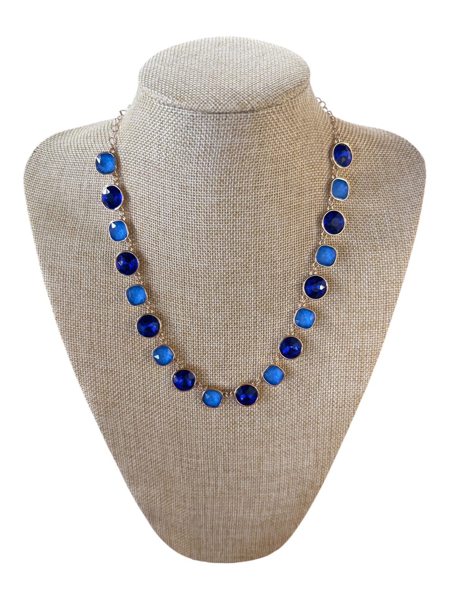 Blue Rhinestone Necklace
