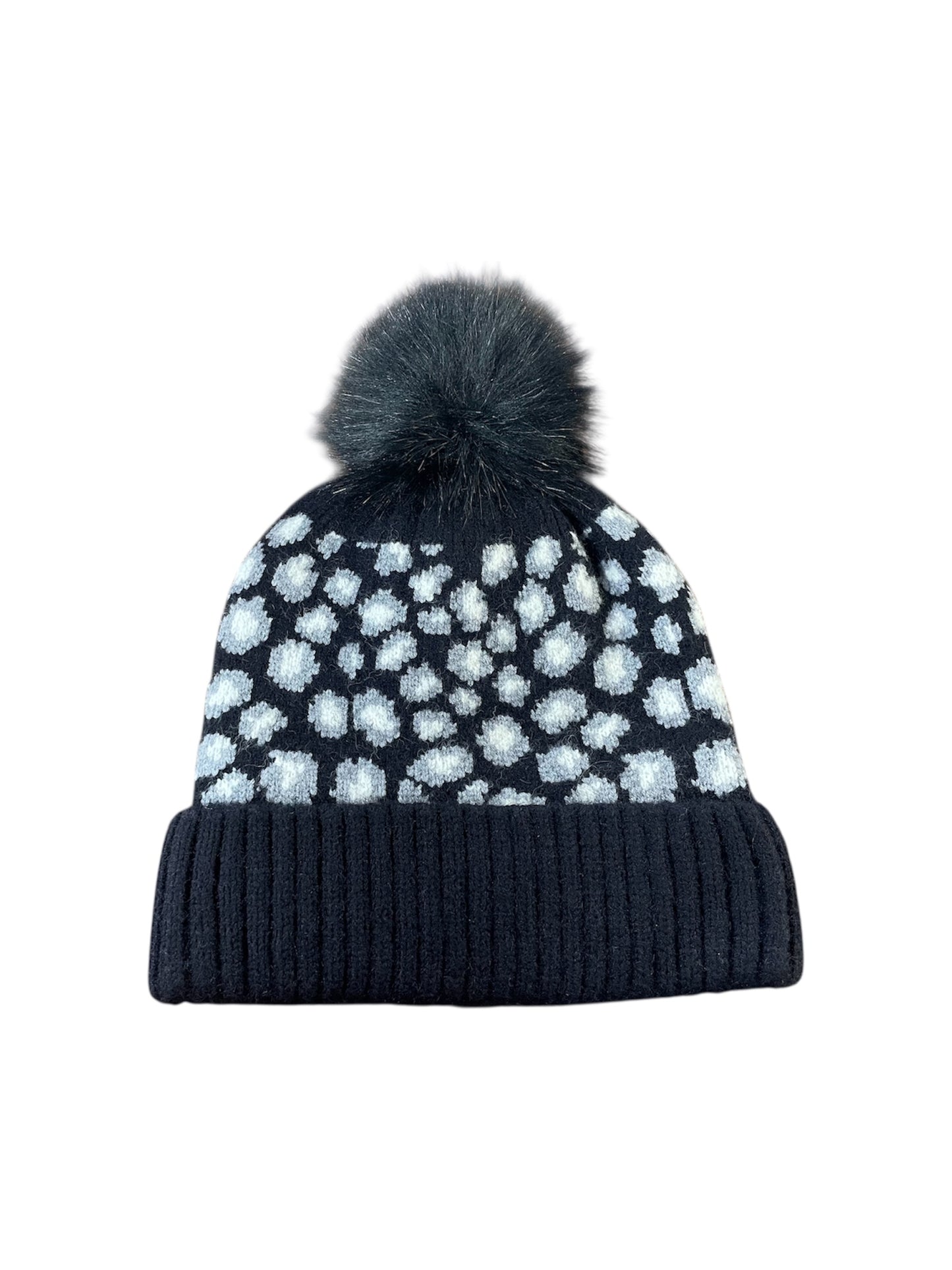 Leopard Print Pom Beanie