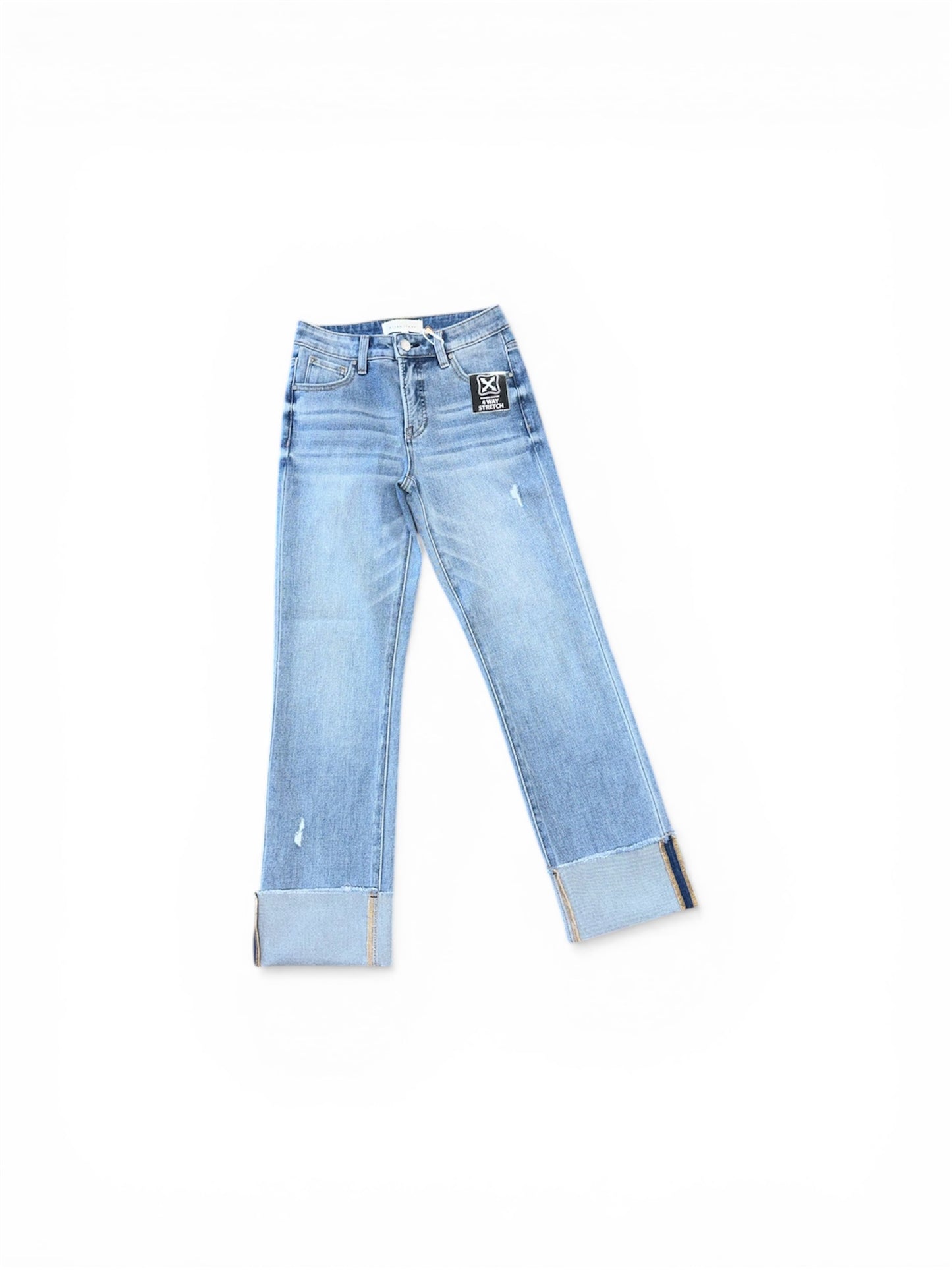 Risen Tummy Control Cuffed Medium Washed