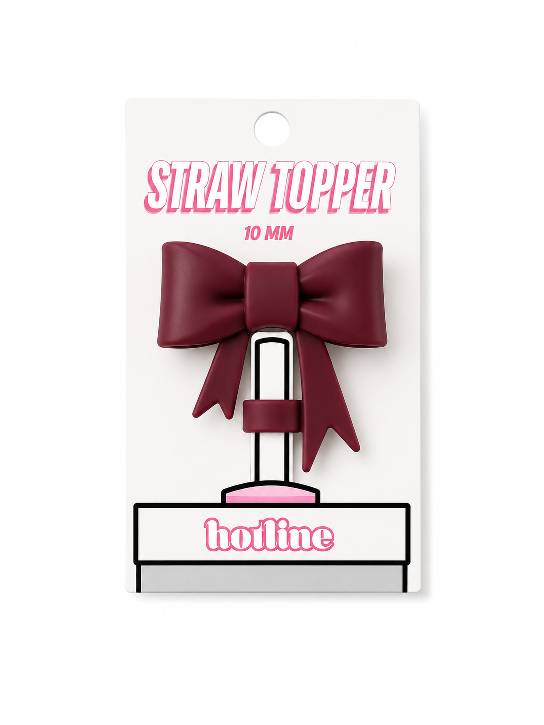 Maroon Straw Topper