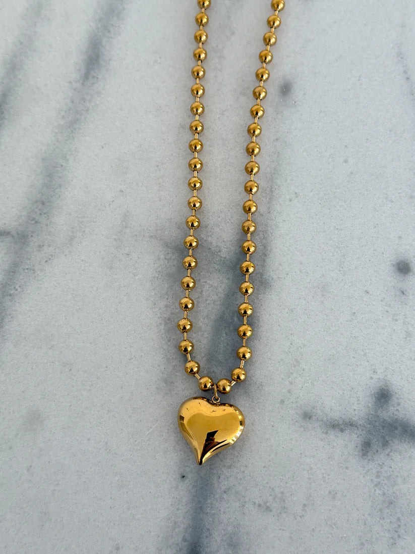 Small Bubble Heart Necklace