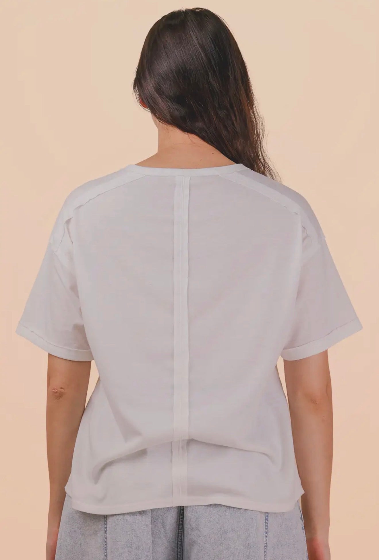 White Casual Pocket T-Shirt