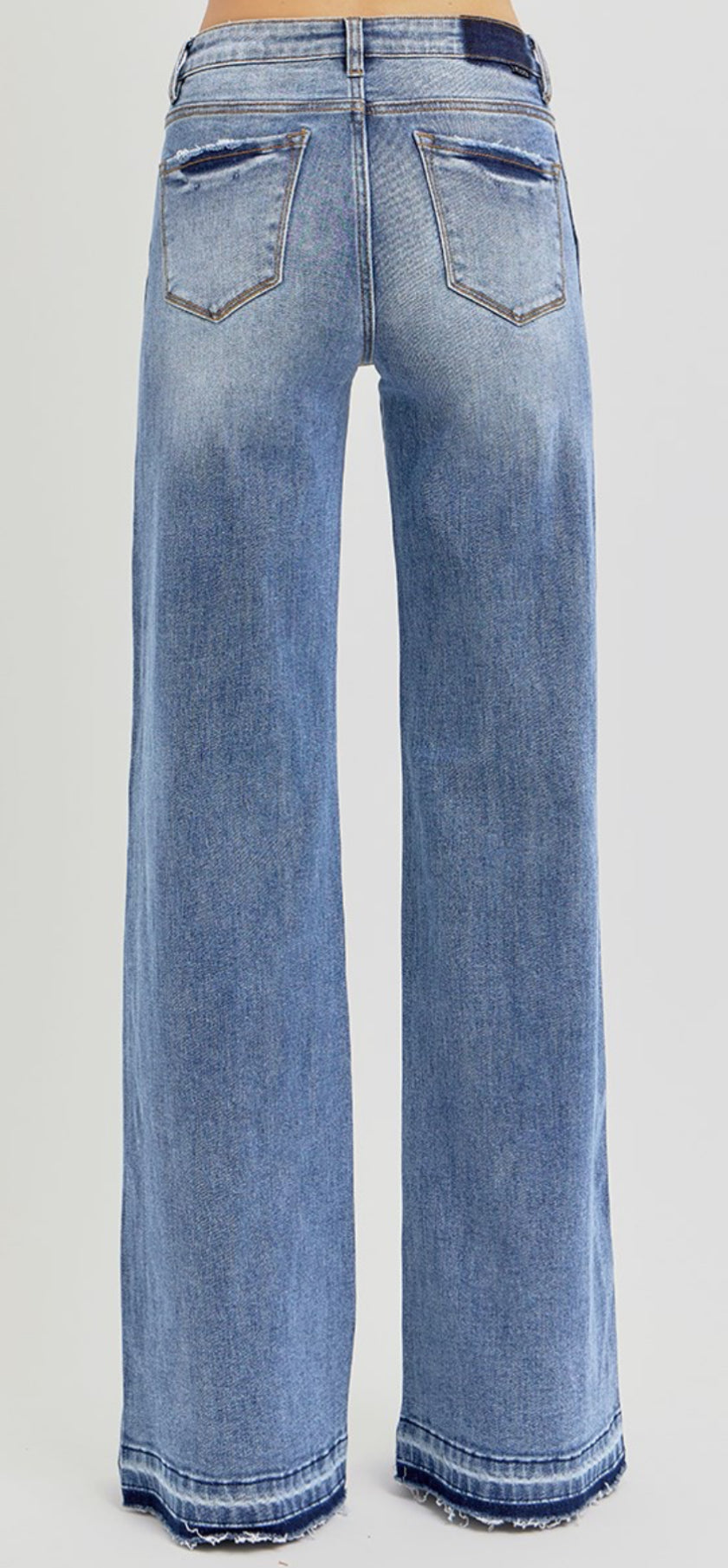 Risen Low Rise Wide Leg Released Hem