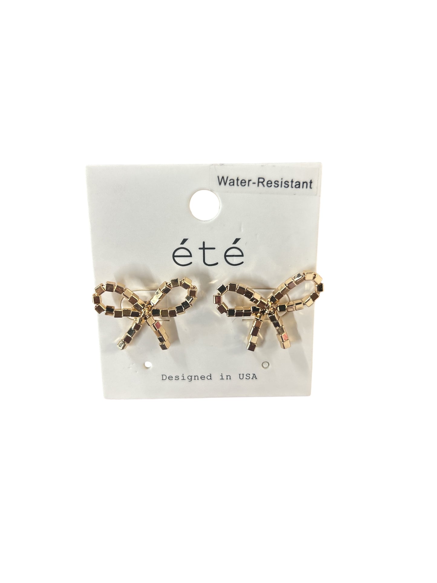 Gold Bow Earrings