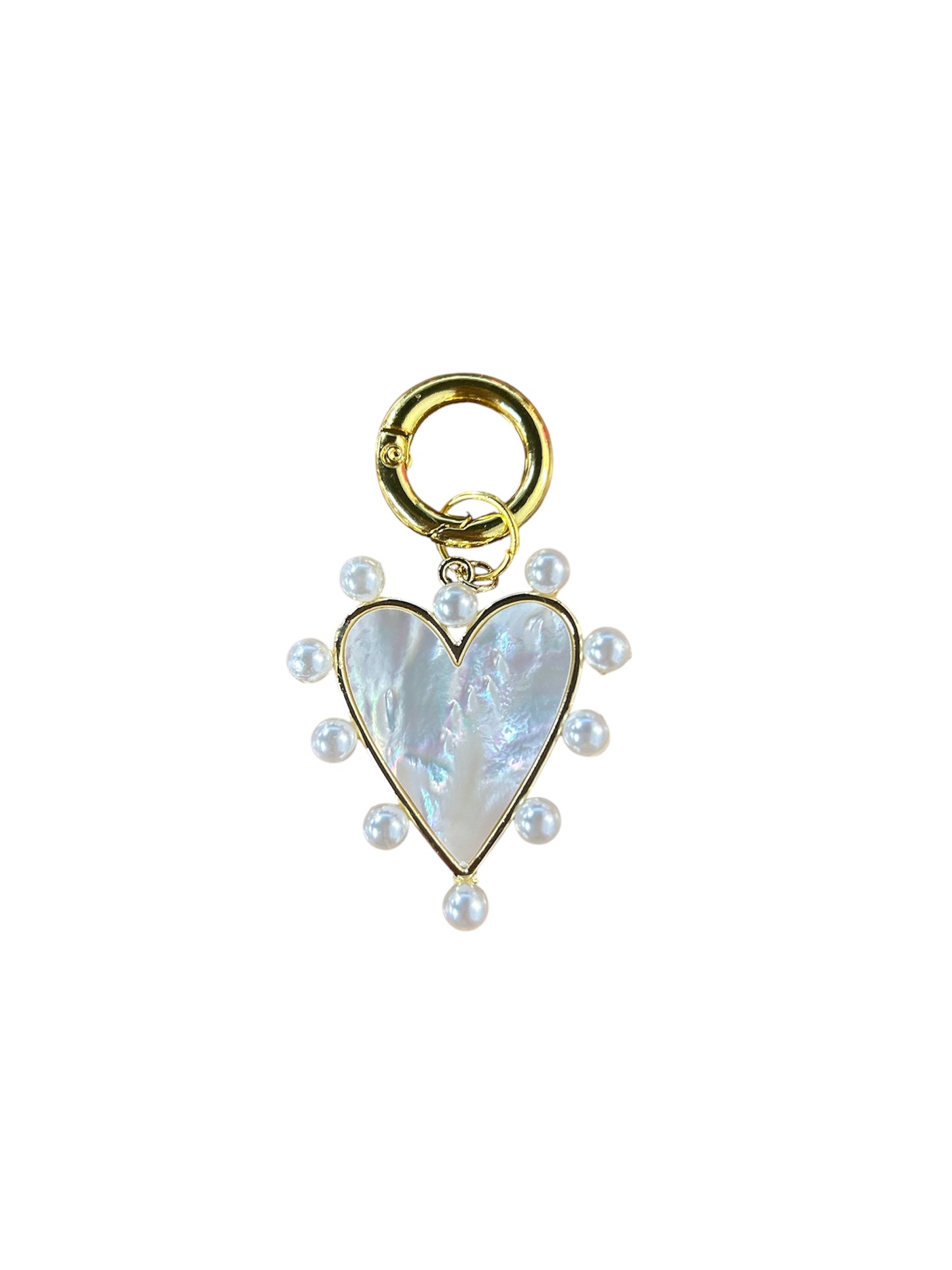 Pearl Heart Charm