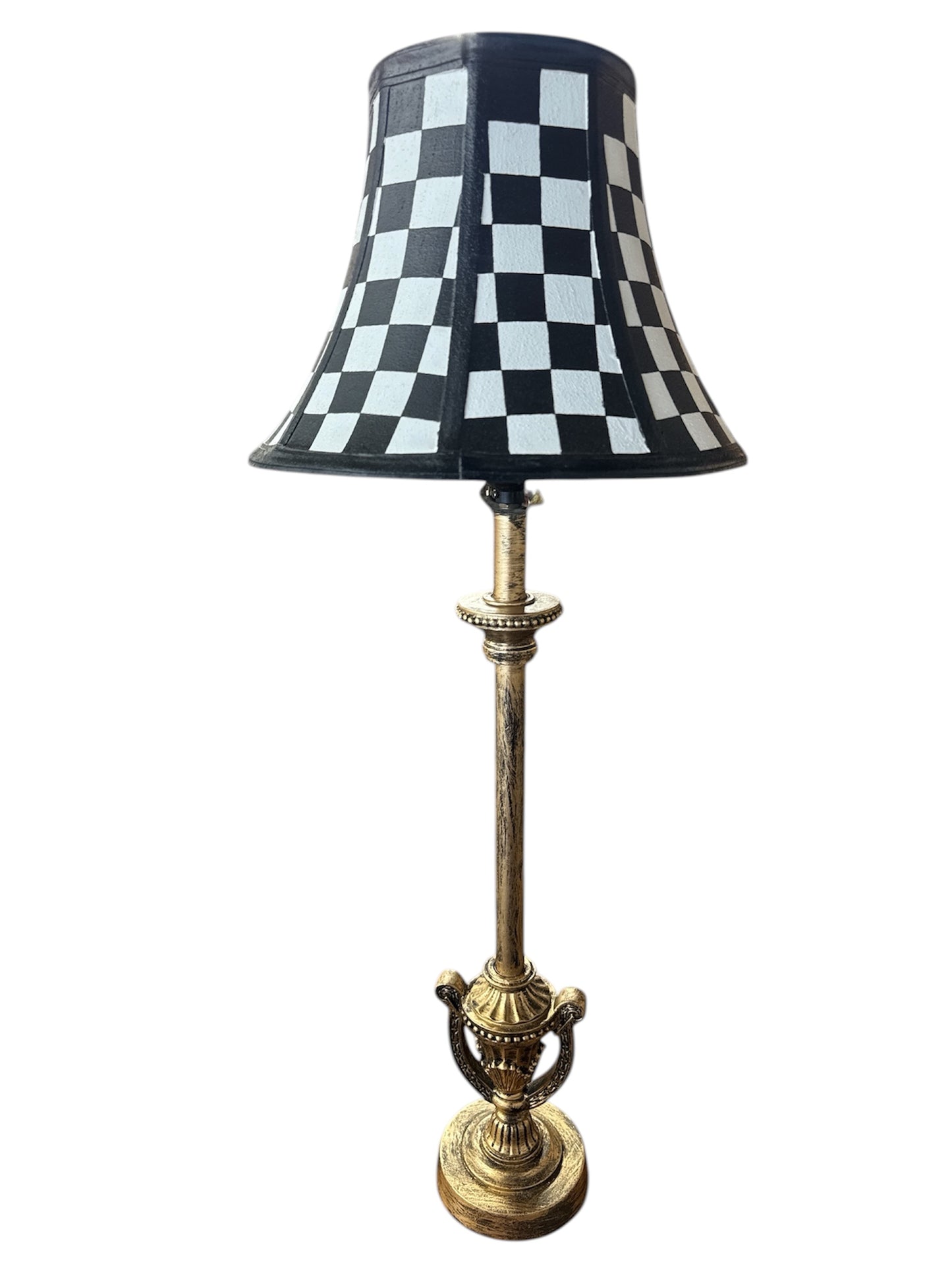 Black and White Checkered Lamp