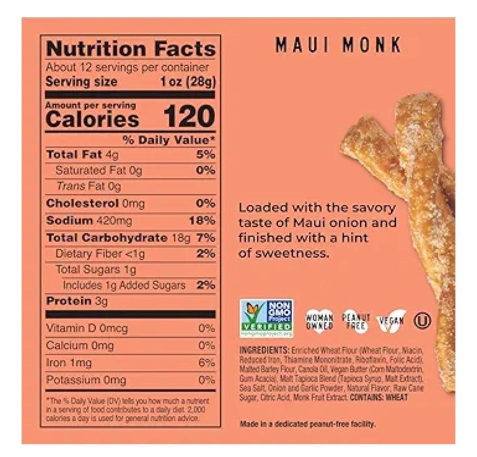 Maui Monk Pretzels - 12 oz.
