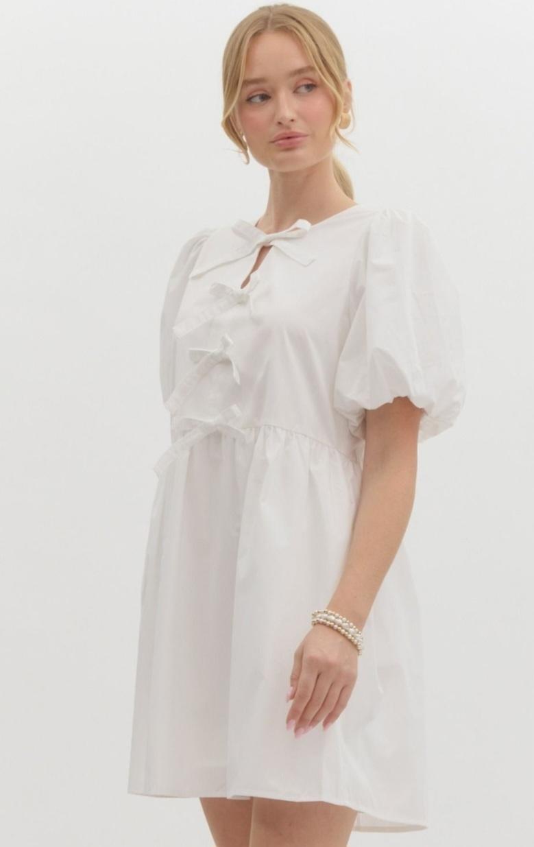 White Bow-Tie Dress