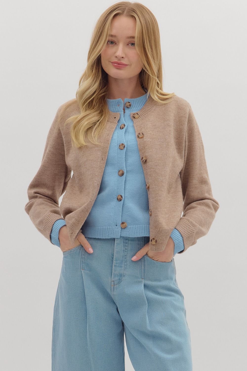 Blue & Tan Sweater