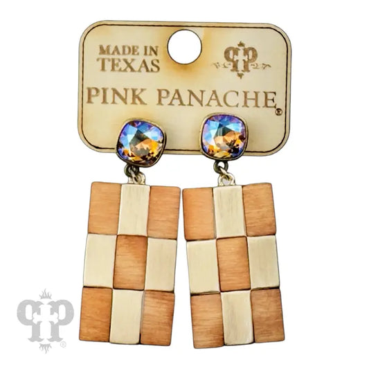 Checkerboard Dangle Earrings