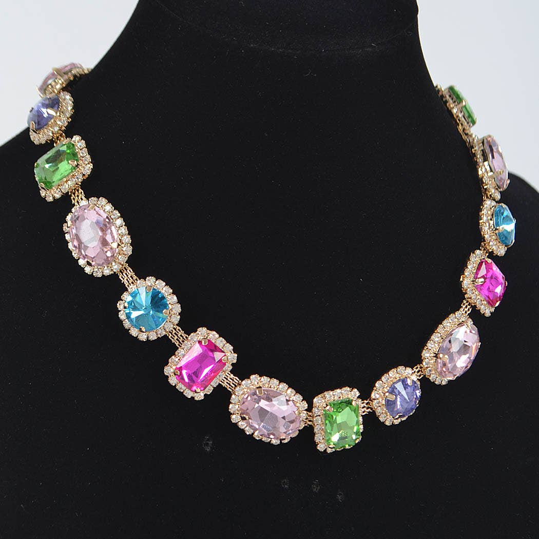 Multi Shape Stone Necklace