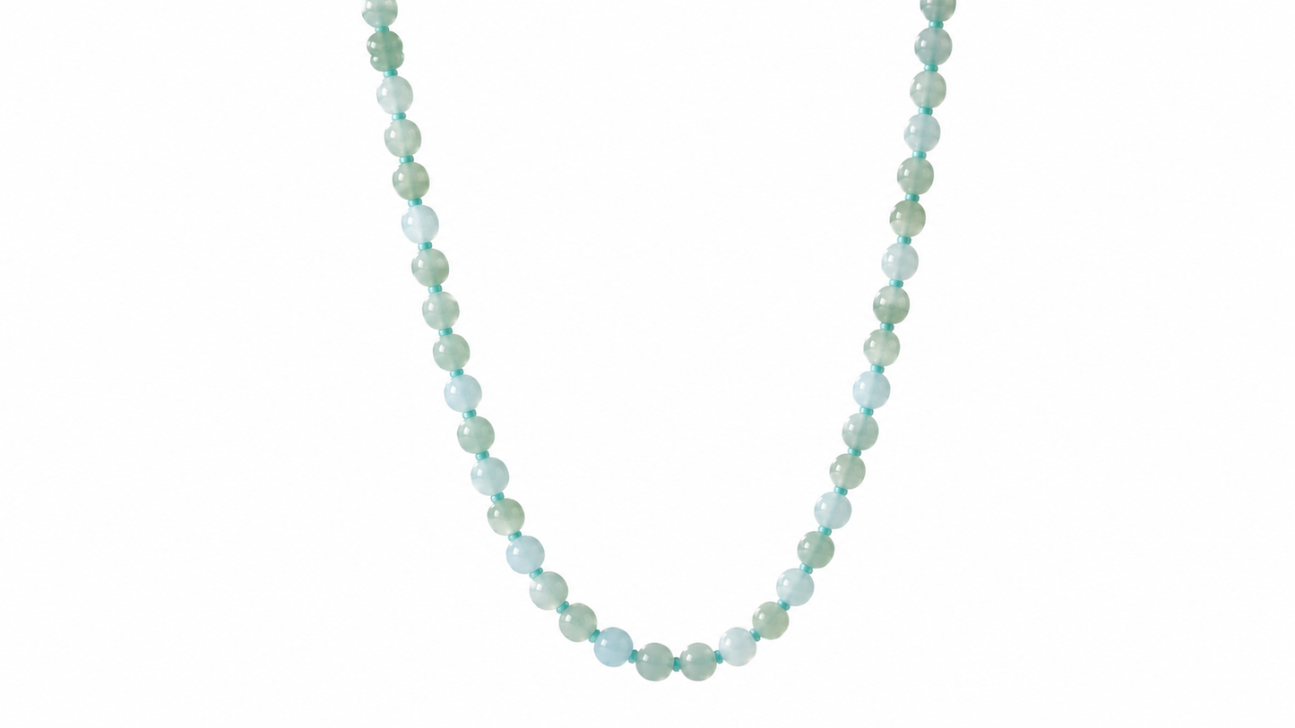 Blue Mix Beaded Necklace