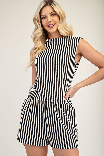 Sleeveless Mock Neck Knit Top