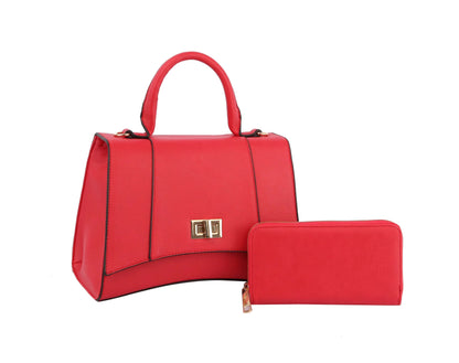 Red Purse with Gold Accent