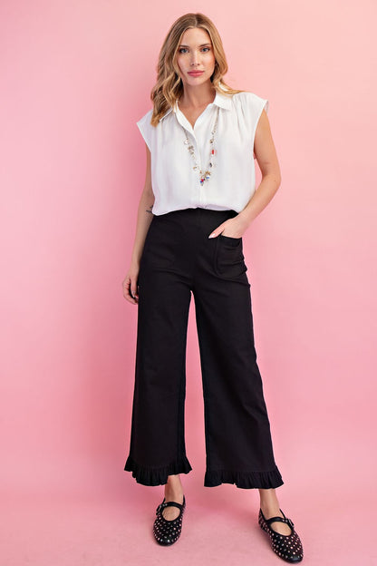 Colette Cropped Wide-Leg Pants