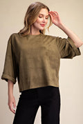 Wide Sleeve Cuffs Pullover Top