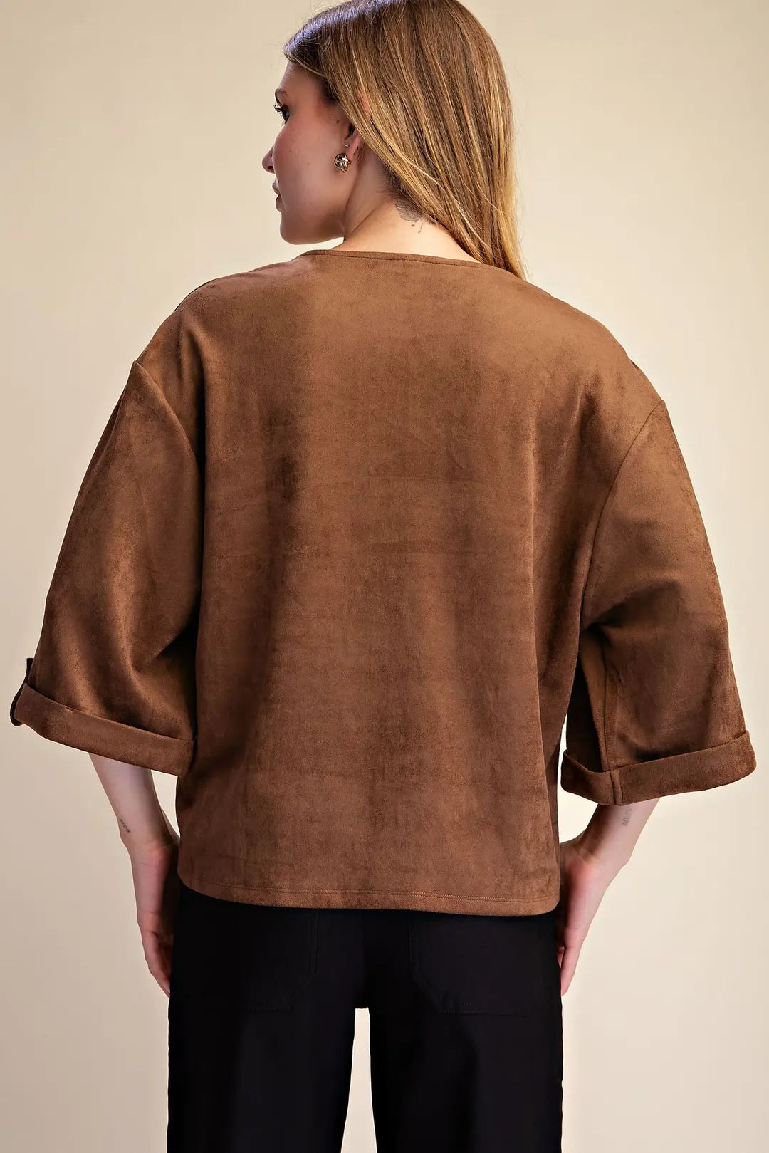 Wide Sleeve Cuffs Pullover Top