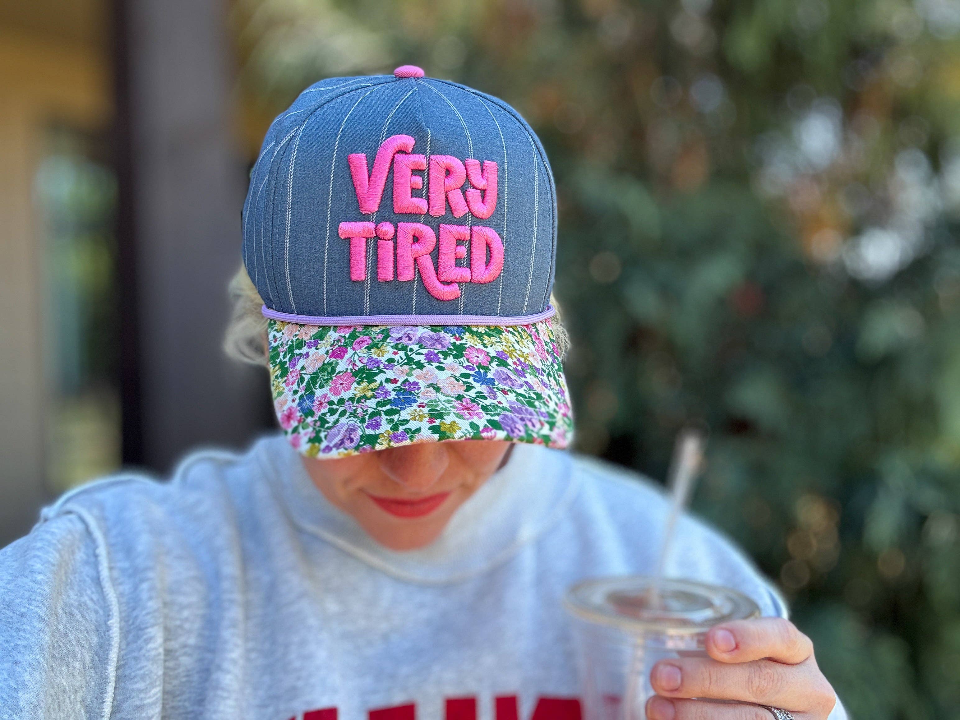 Embroidered Baseball Cap - "Very Tired"