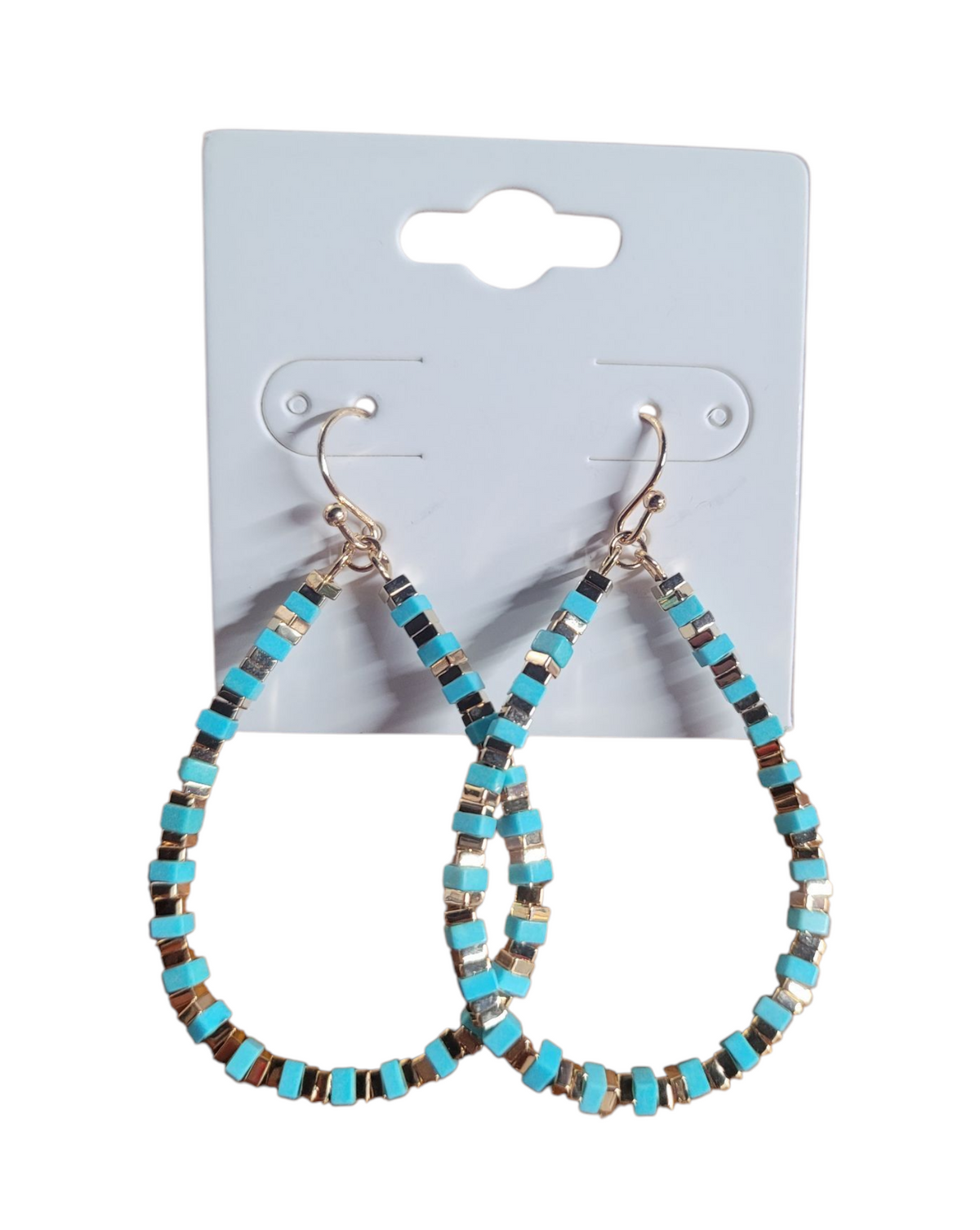 Teal Teardrop Earrings