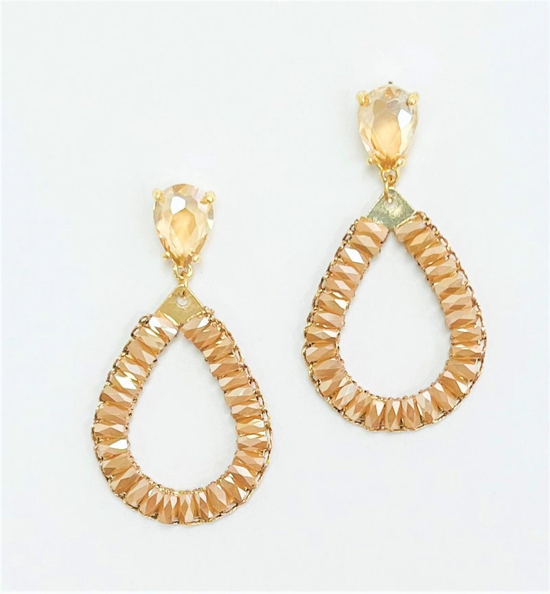 Pink Teardrop Earrings