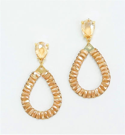 Pink Teardrop Earrings