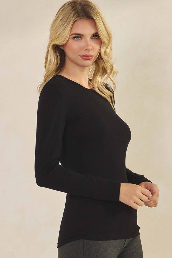 Pure Comfort LuxeAir Ribbed Long Sleeve Top