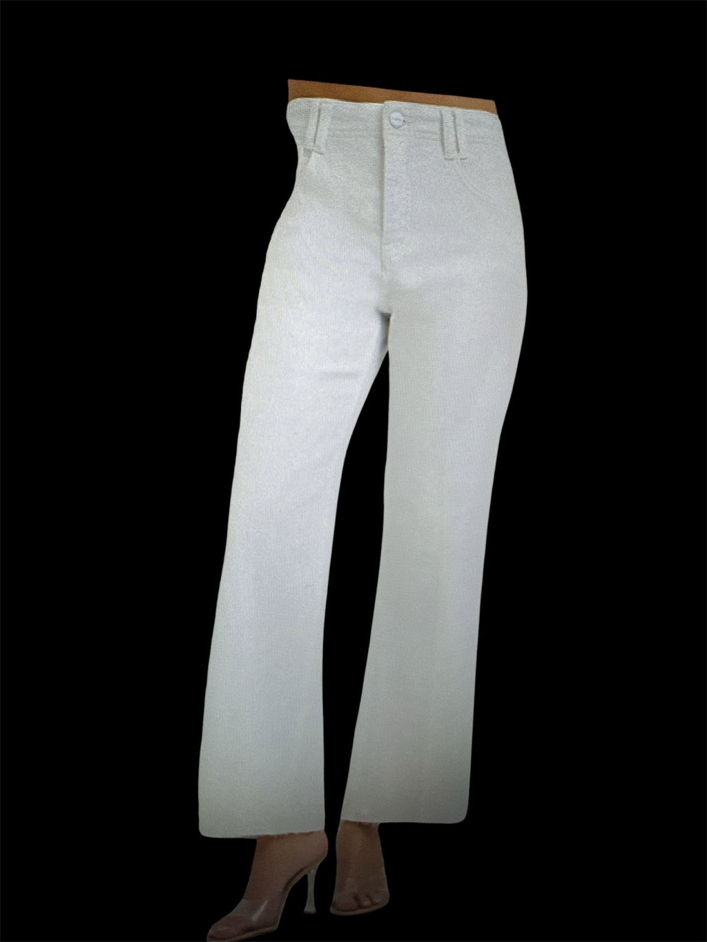 TC High Rise Ankle Wide Pants - White