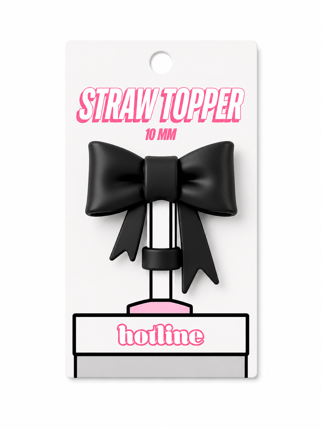Black Straw Topper