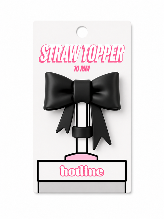 Black Straw Topper