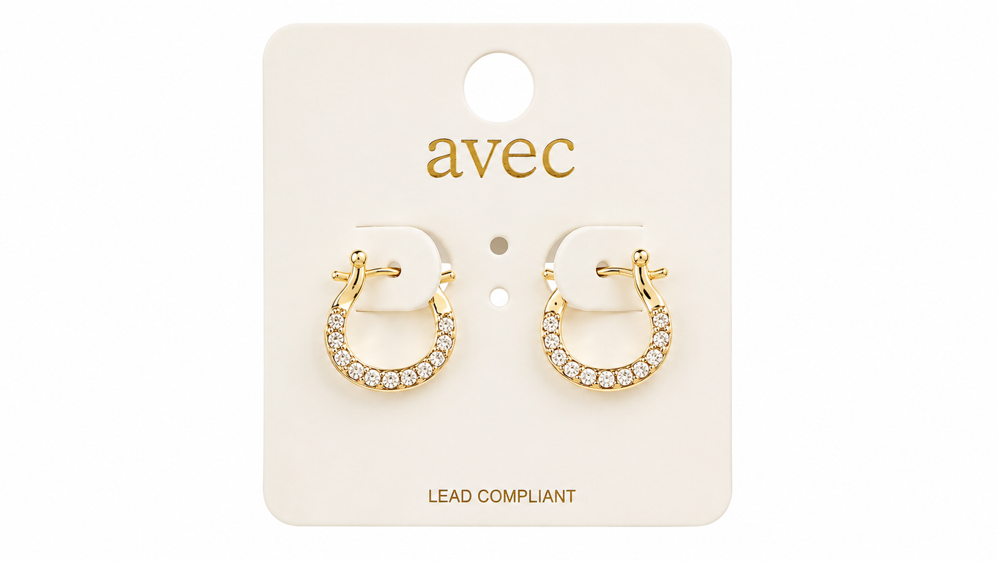 Sparkling Horseshoe Studs