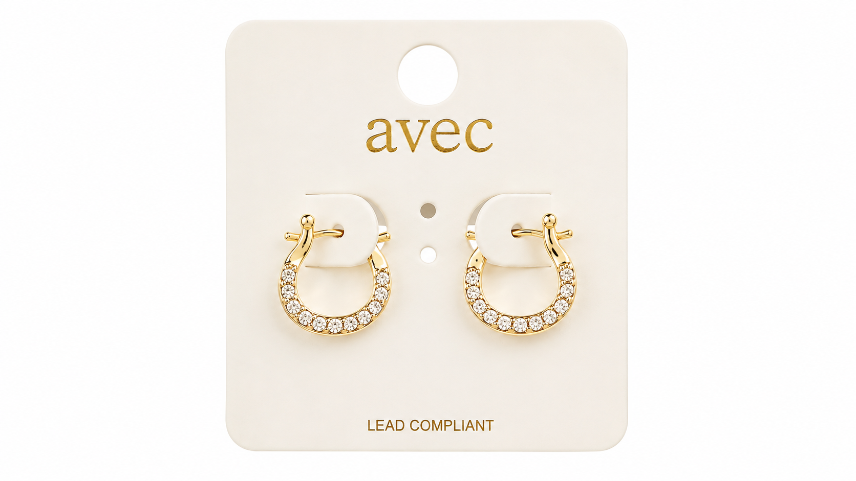 Sparkling Horseshoe Studs