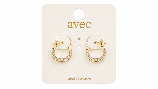 Sparkling Horseshoe Studs