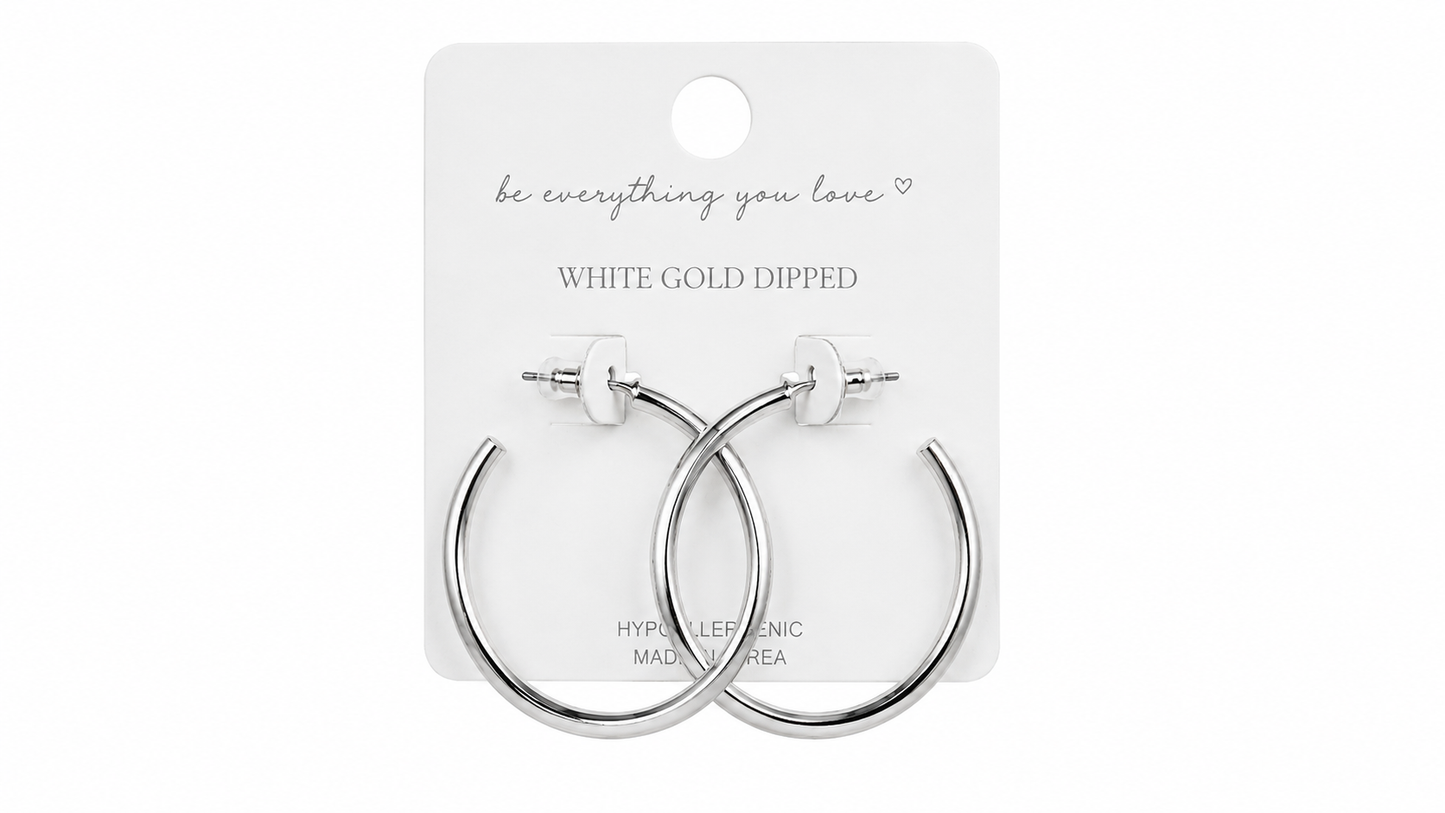 Silver Hoop Earrings