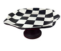 Black and White Checkered Cake Stand