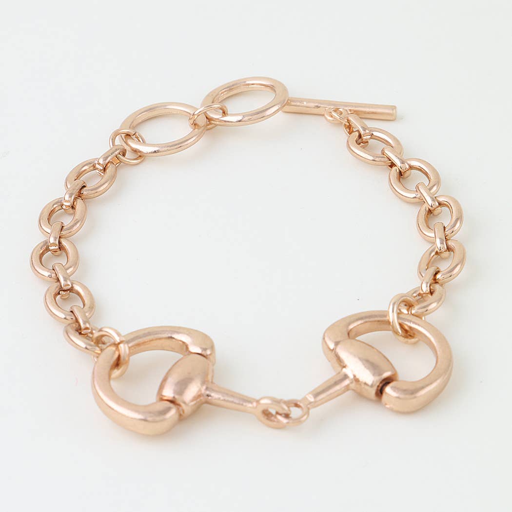 Hammered Toggle Chain Bracelet