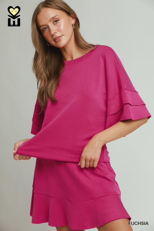 Ruffle Sleeve Top