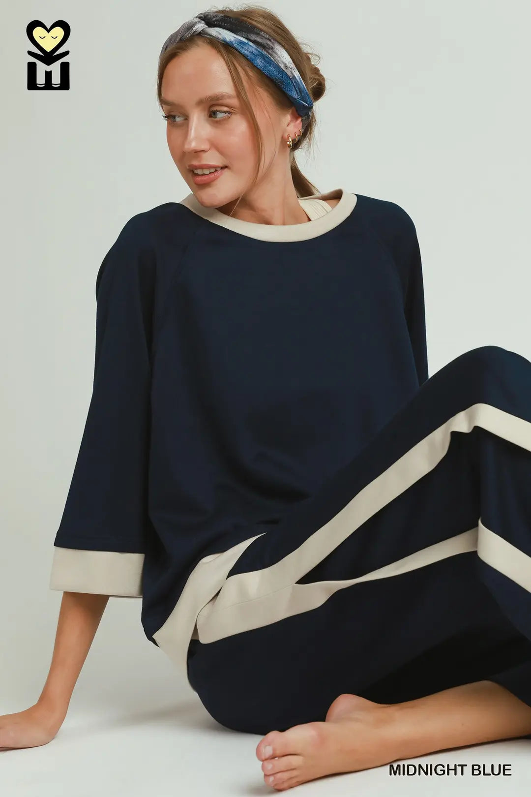Colorblock Side Stripe Pants and Raglan Top