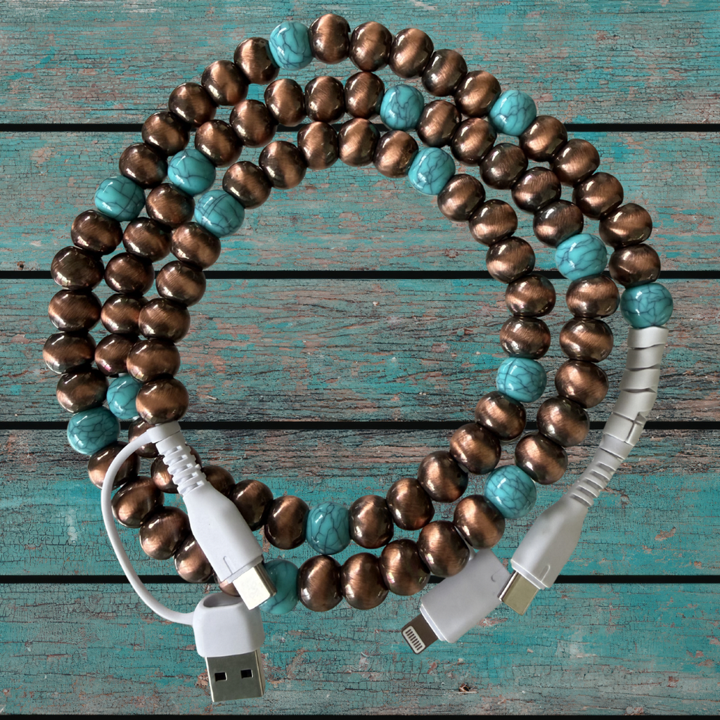 Copper Cowboy 4-in1 Beaded Fast Charging Cable