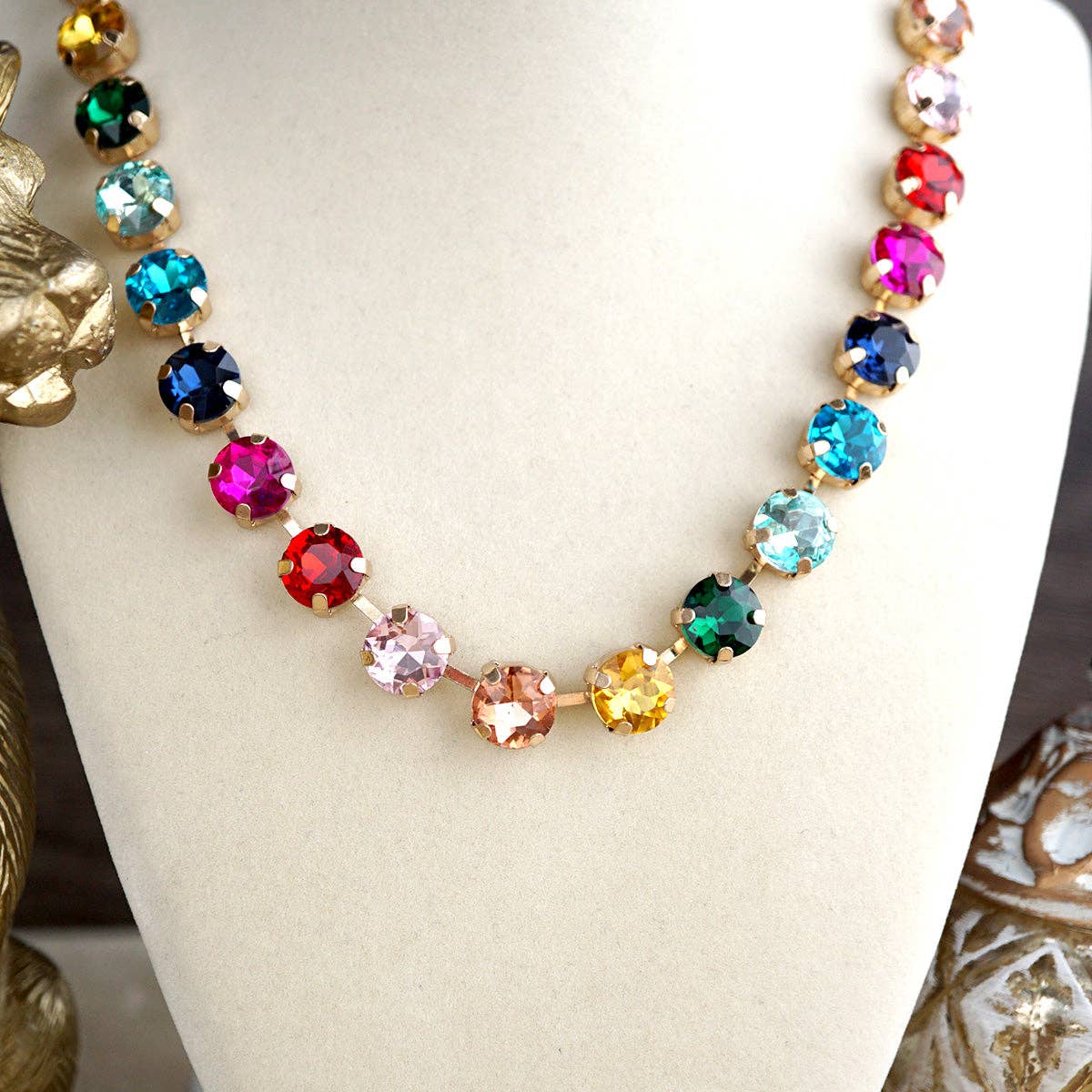 Colorful Glass Crystal Necklace