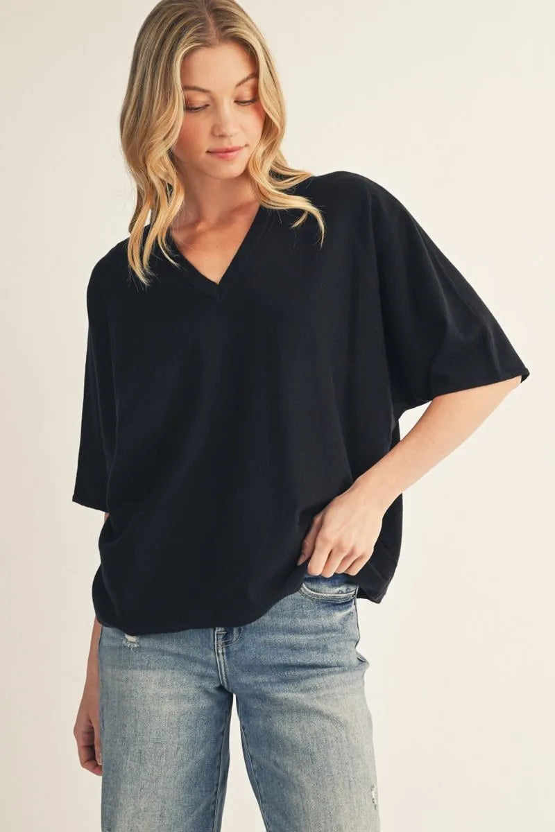 Black Sweater Top
