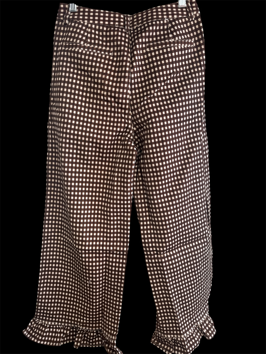Brown and Cream Gingham Pant