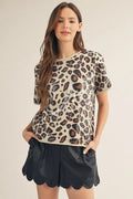 Sequin Leopard Blouse
