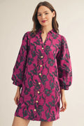 Magenta Floral Blouse
