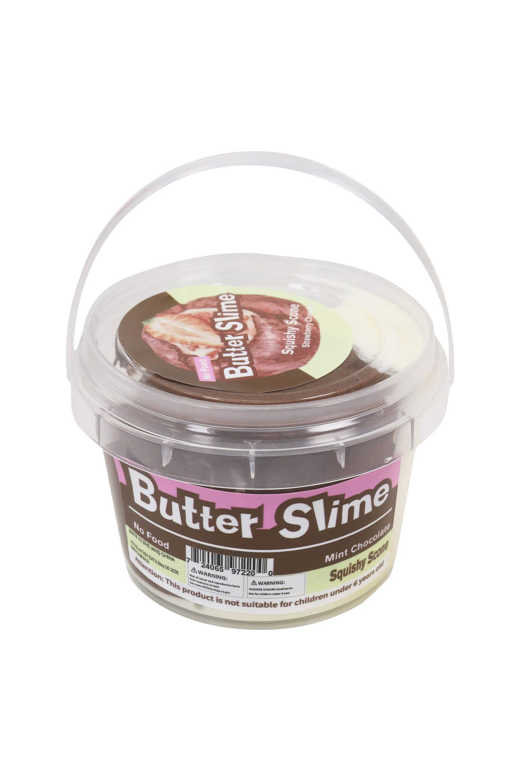 Scone Dessert Theme Multi-Tone Colorful Butter Slime Jar