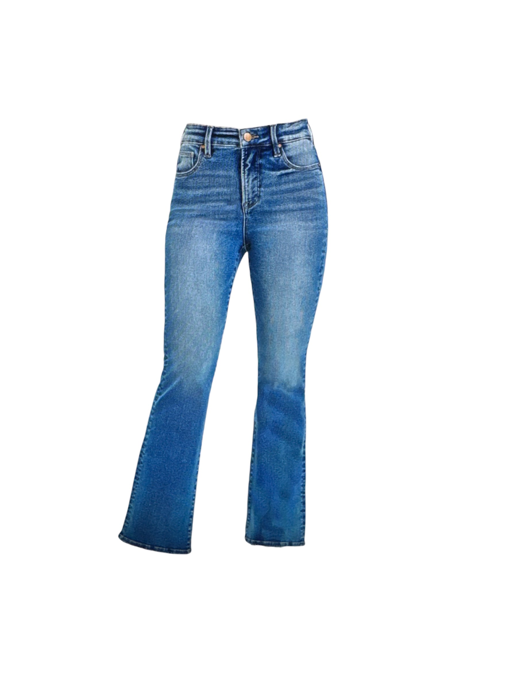 TC High Rise Flare Contrast Stitch Jeans