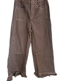 Brown and Cream Gingham Pant