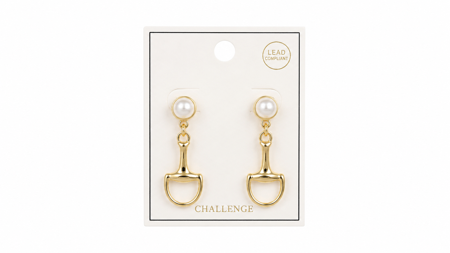 Pearls & Stirrups Earrings