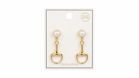 Pearls & Stirrups Earrings
