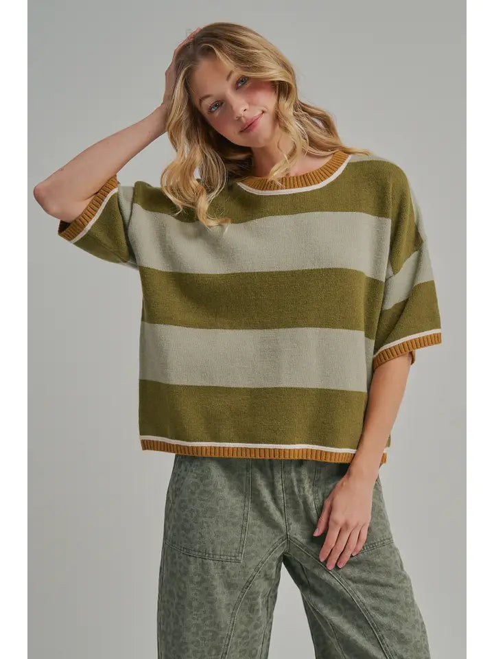 Striped Loose Fit Sweater